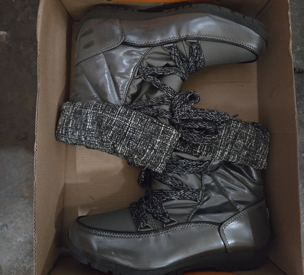 Sporto Black Silver Amd Grey Winter Boots
